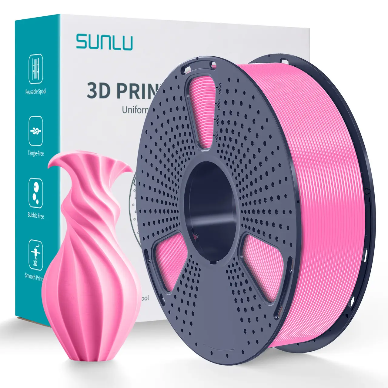 Філамент SUNLU PLA Pink 1.75 мм 1 кг